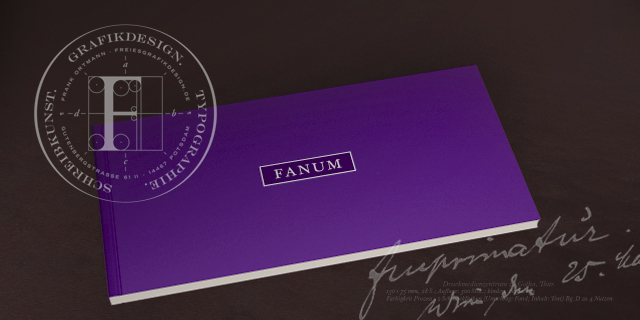 FANUM by Frank Ortmann High Design Fanum-Broschur feines Grafikdesign Gebrauchsgrafik Englische Schreibschrift Monogramme Wappen und Signete Hand-Lettering Max Goldt Emirates Palace